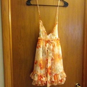 Majorelle floral spaghetti strap top